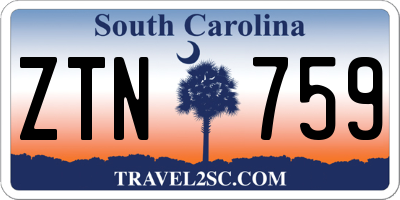 SC license plate ZTN759