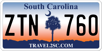 SC license plate ZTN760