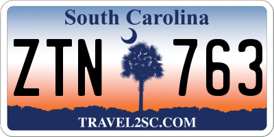 SC license plate ZTN763