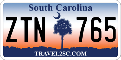 SC license plate ZTN765