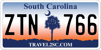SC license plate ZTN766