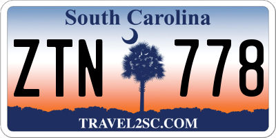 SC license plate ZTN778