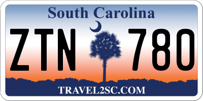 SC license plate ZTN780