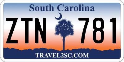 SC license plate ZTN781