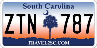SC license plate ZTN787