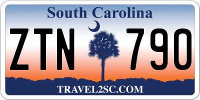 SC license plate ZTN790