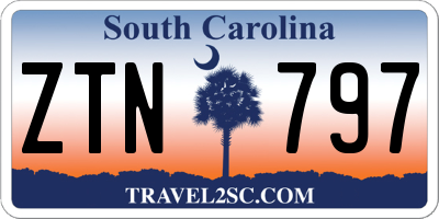 SC license plate ZTN797