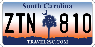 SC license plate ZTN810