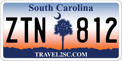 SC license plate ZTN812