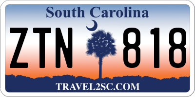 SC license plate ZTN818