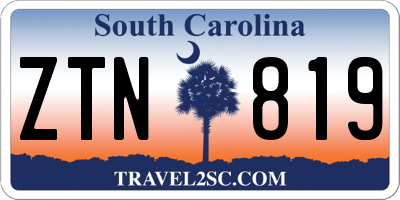 SC license plate ZTN819