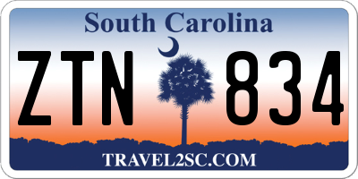 SC license plate ZTN834