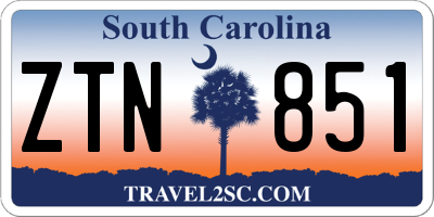 SC license plate ZTN851