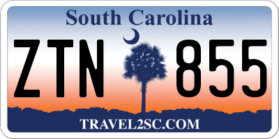 SC license plate ZTN855