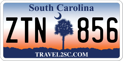 SC license plate ZTN856