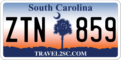 SC license plate ZTN859