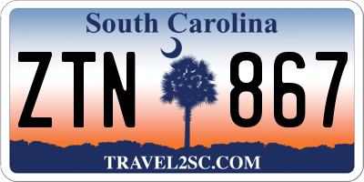 SC license plate ZTN867