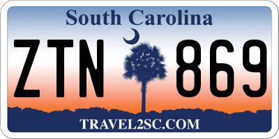 SC license plate ZTN869