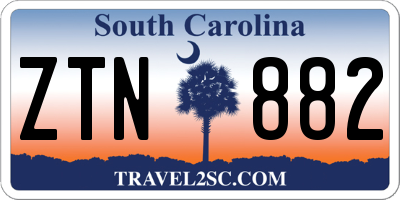 SC license plate ZTN882