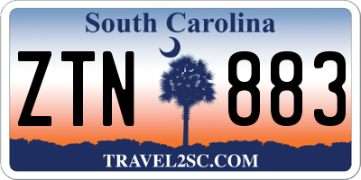 SC license plate ZTN883
