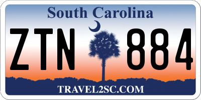 SC license plate ZTN884