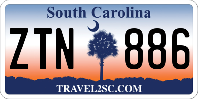 SC license plate ZTN886