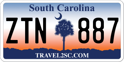 SC license plate ZTN887