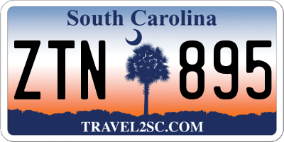 SC license plate ZTN895