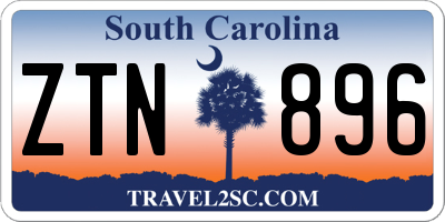 SC license plate ZTN896