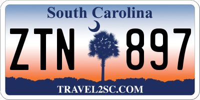 SC license plate ZTN897