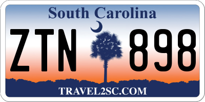 SC license plate ZTN898