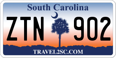 SC license plate ZTN902