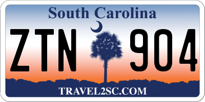 SC license plate ZTN904
