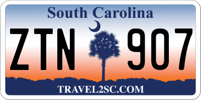 SC license plate ZTN907