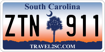 SC license plate ZTN911