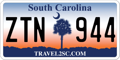SC license plate ZTN944