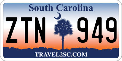 SC license plate ZTN949