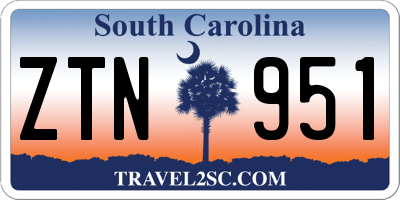 SC license plate ZTN951