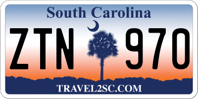 SC license plate ZTN970