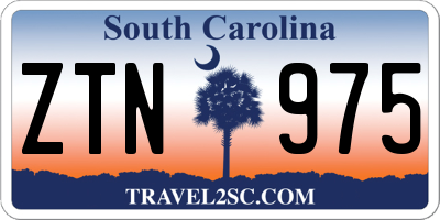 SC license plate ZTN975