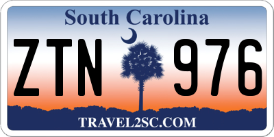 SC license plate ZTN976