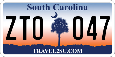 SC license plate ZTO047