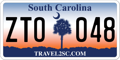 SC license plate ZTO048