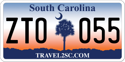 SC license plate ZTO055