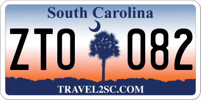 SC license plate ZTO082