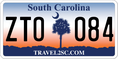 SC license plate ZTO084