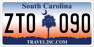 SC license plate ZTO090