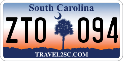 SC license plate ZTO094