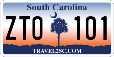 SC license plate ZTO101