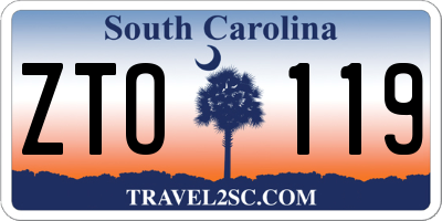 SC license plate ZTO119